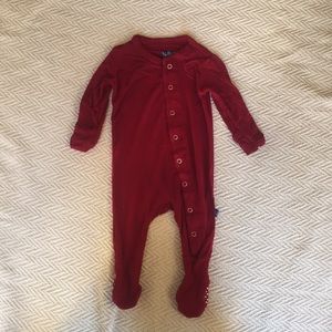 KicKee Pants dark red onesie
